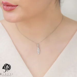 نیم ست نقره زنانه جواهری مجلسی مدل NI F21