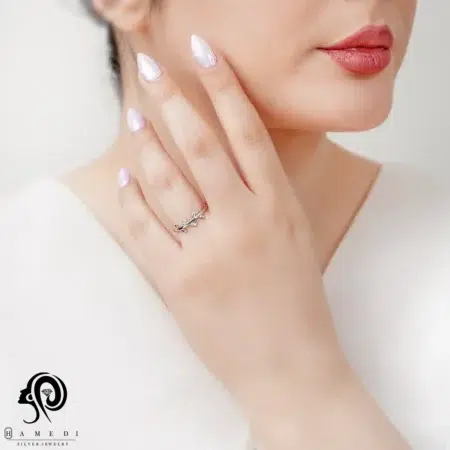 انگشتر نقره زنانه اسپرتی ظریف مدل RE B135