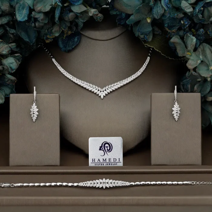 سرویس نقره شیک زنانه مجلسی مدل SI B52