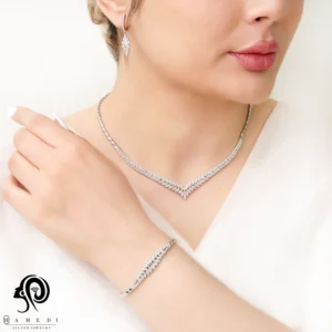 سرویس نقره شیک زنانه مجلسی مدل SI B52