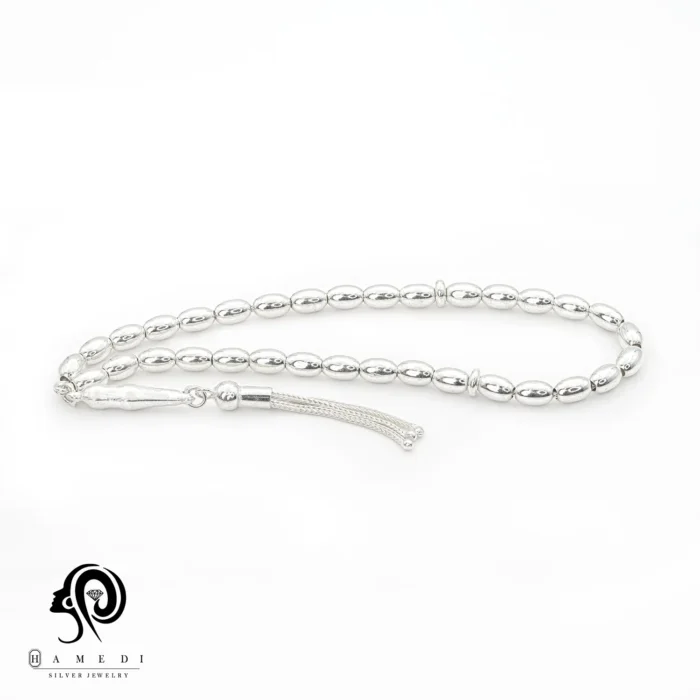 تسبیح نقره مردانه مدل TE T39، اصل ترکیه با عیار 925