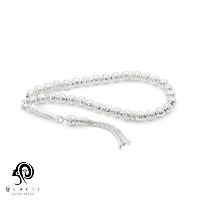 تسبیح نقره مردانه مدل TE T29