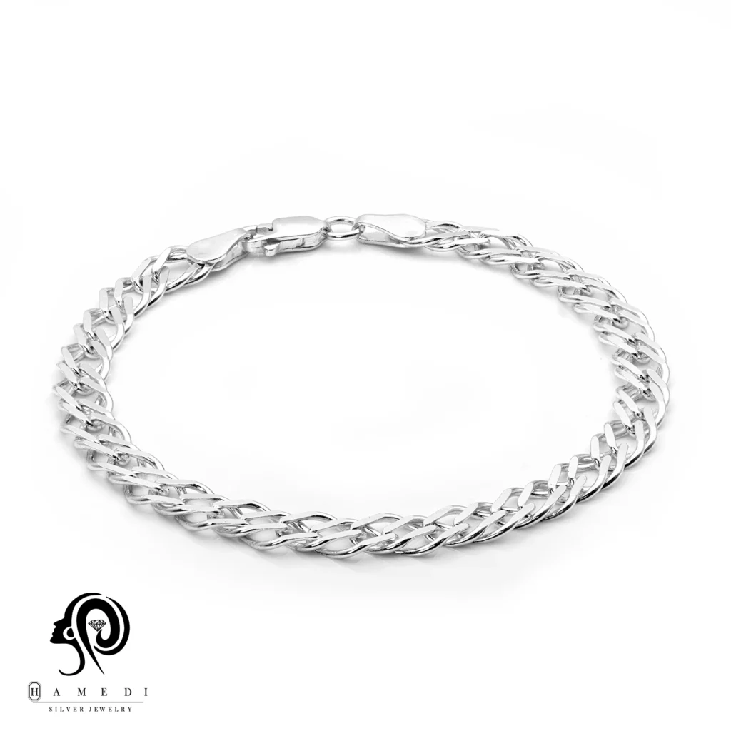 دستبند کارتیه نقره مردانه  طرح جدید مدل BEM T16 T