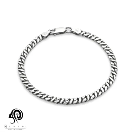 دستبند نقره مردانه کارتیر ایتالیایی مدل BEM T47 L