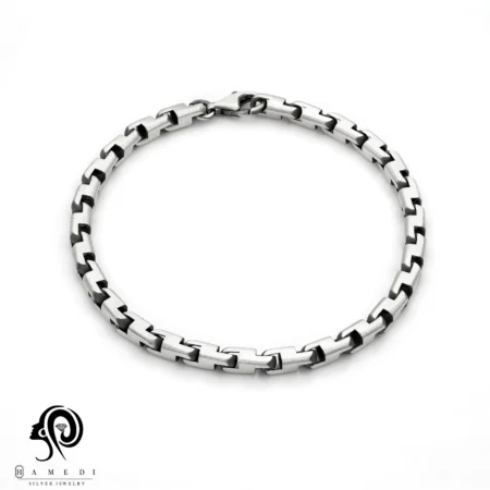 دستبند نقره مردانه هرمس مدل BEM T96 T