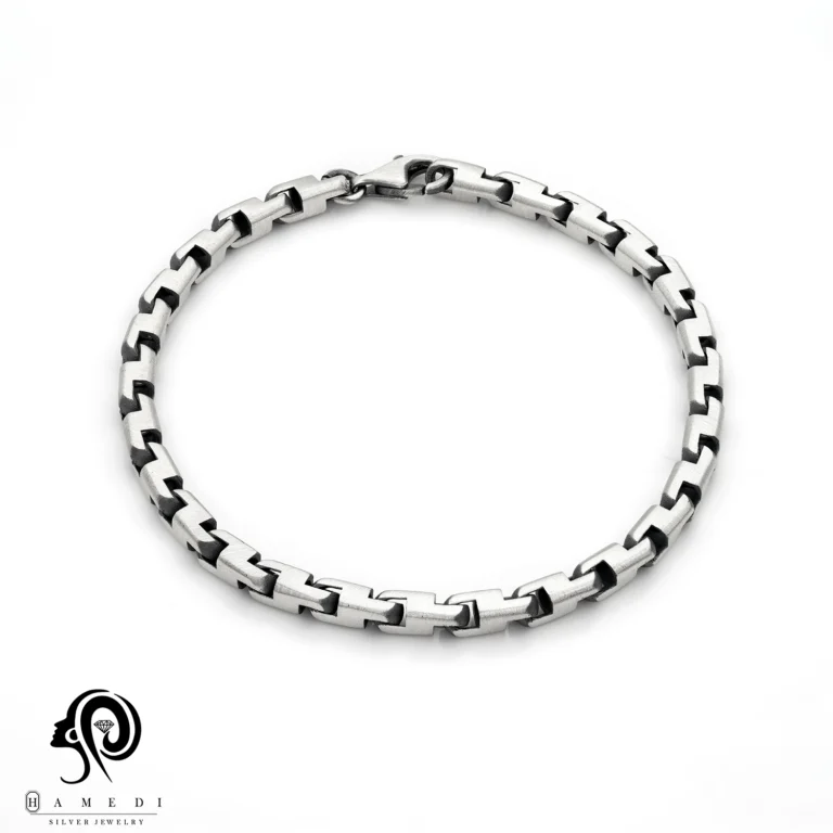 دستبند نقره مردانه هرمس مدل BEM T96 T