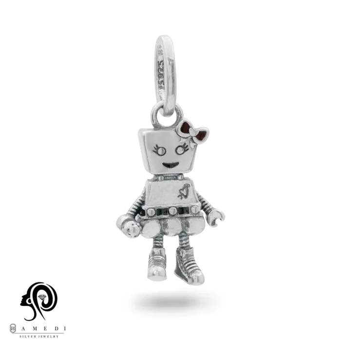 چارم پاندورا نقره طرح ربات مدل PCA 40