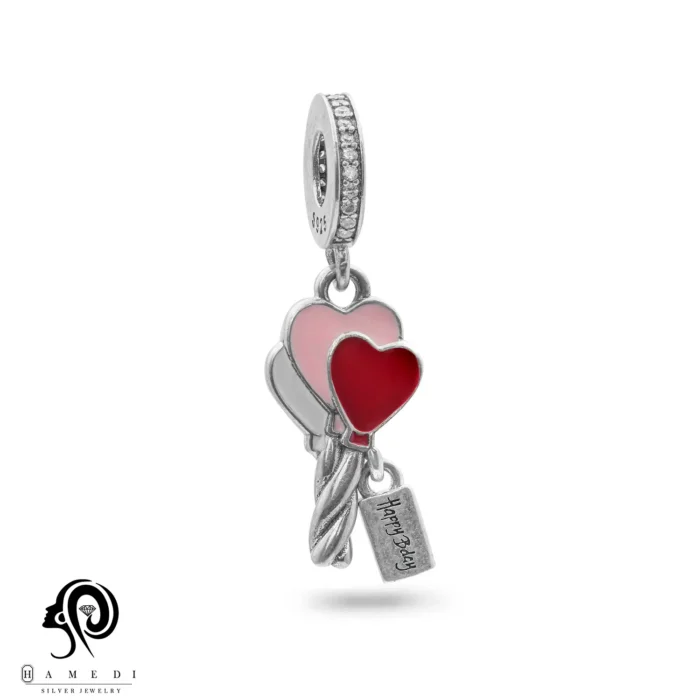 چارم پاندورا نقره طرح قلب مدل PCA 43