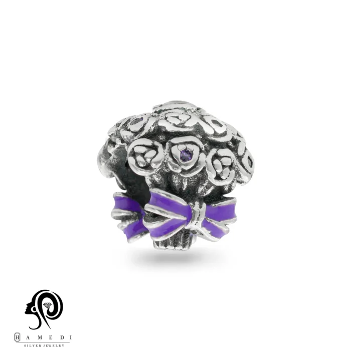 چارم پاندورا نقره طرح دسته گل PCH 104 