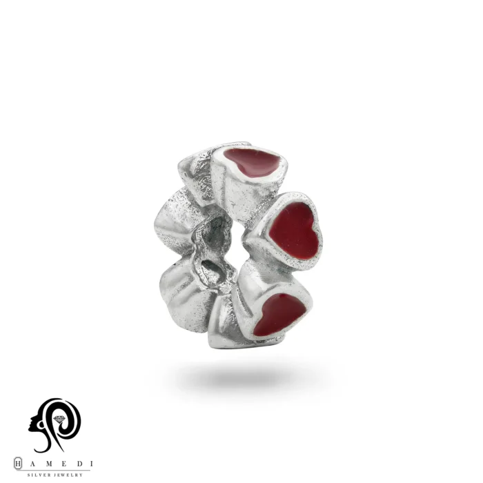 چارم پاندورا نقره طرح قلب مدل PCH 98