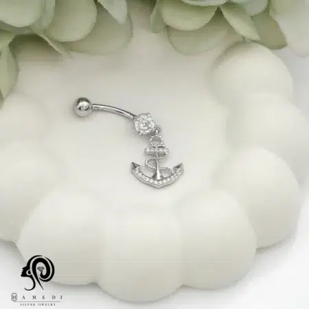 پیرسینگ ناف نقره زنانه لنگر مدل PE R12