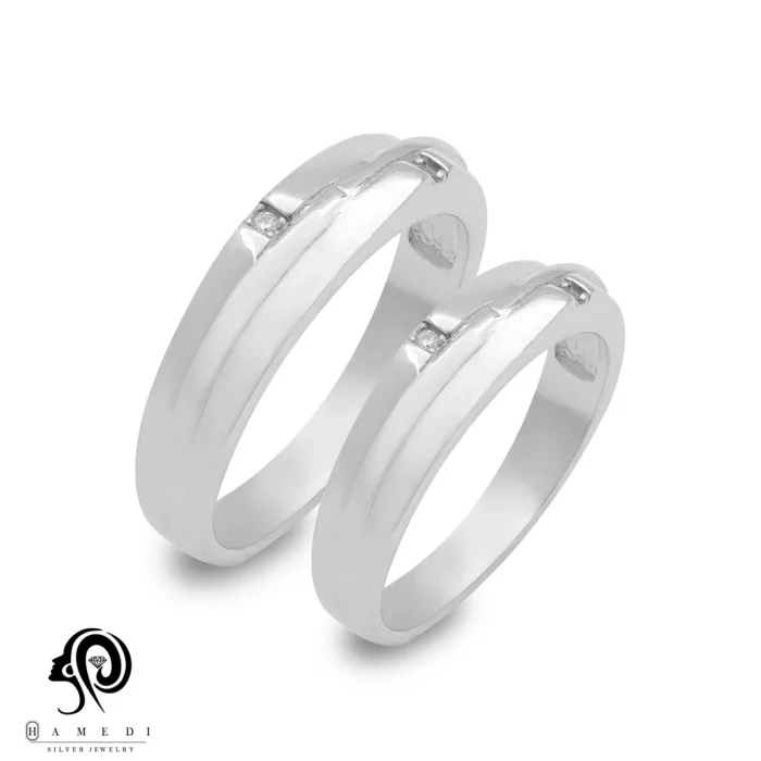 حلقه ست نقره زنانه و مردانه مدل RIS B22
