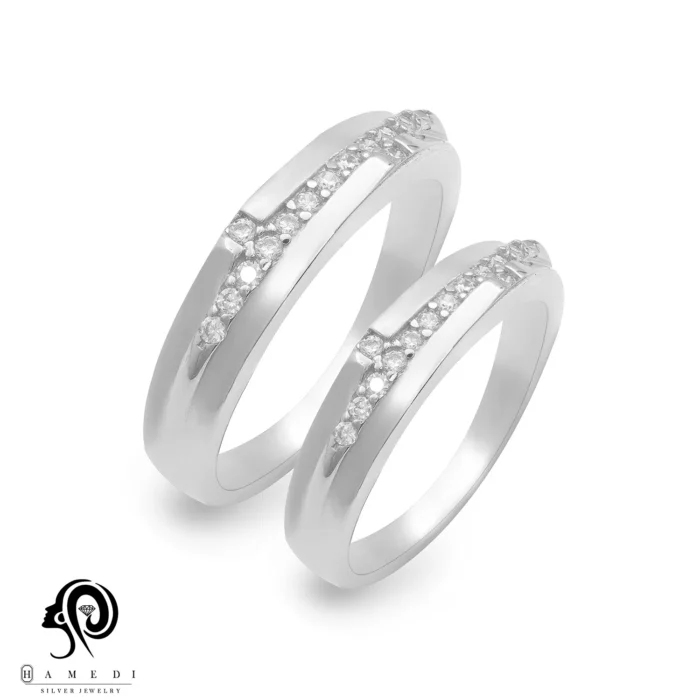 حلقه ست نقره زنانه و مردانه مدل RIS B23