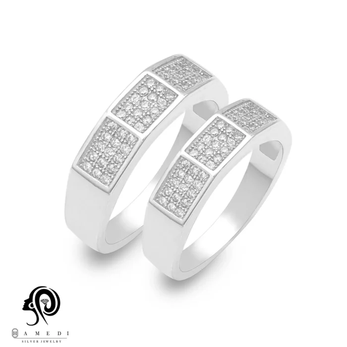 حلقه ست نقره زنانه و مردانه مدل RIS B30