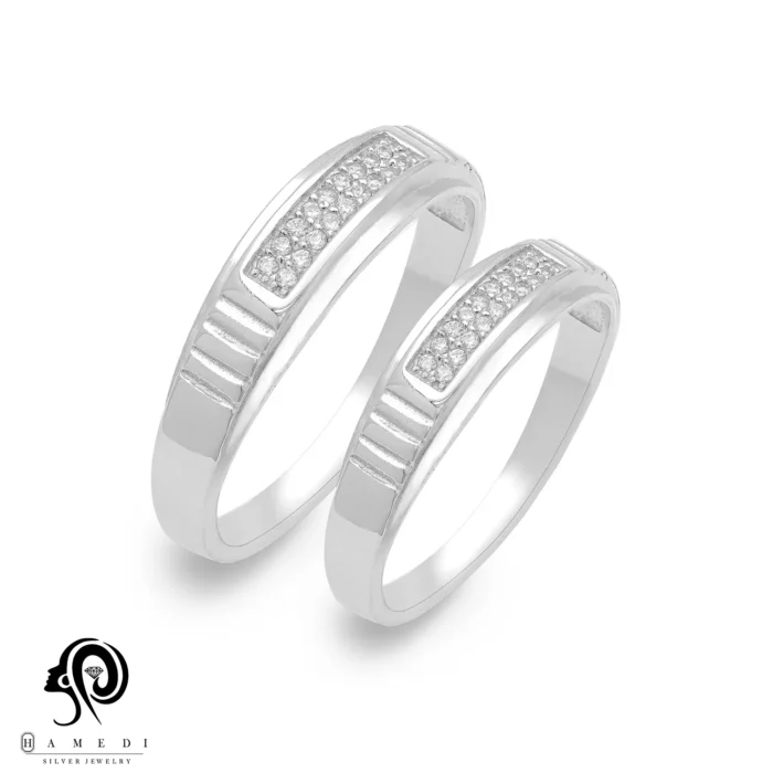 حلقه ست نقره زنانه و مردانه مدل RIS B39