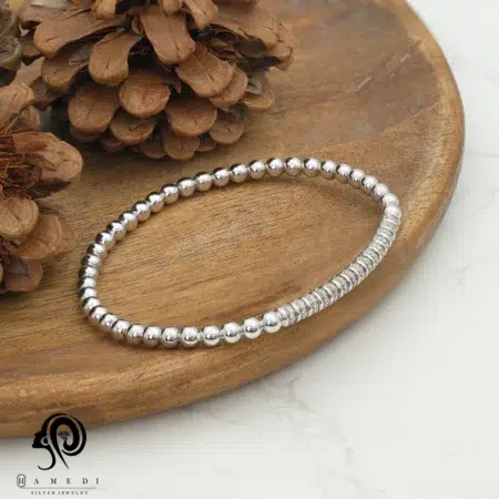 دستبند نقره زنانه النگویی کشی مدل BEG B22