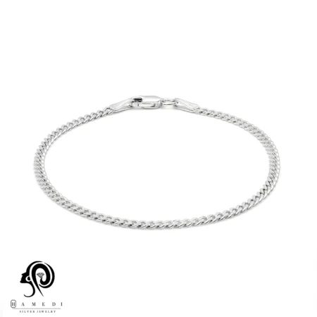 دستبند کارتیه نقره مردانه ظریف مدل BEM T38 L