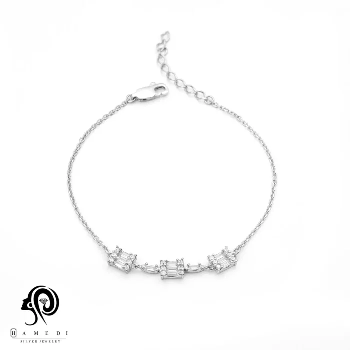 دستبند نقره زنانه زنجیری اسپرت مدل BIC E50