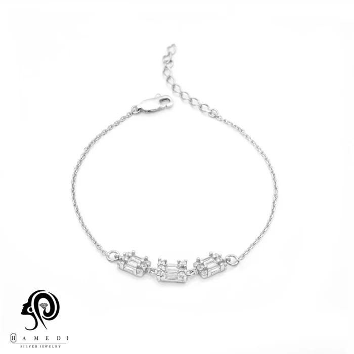 دستبند نقره زنانه زنجیری اسپرت مدل BIC E67