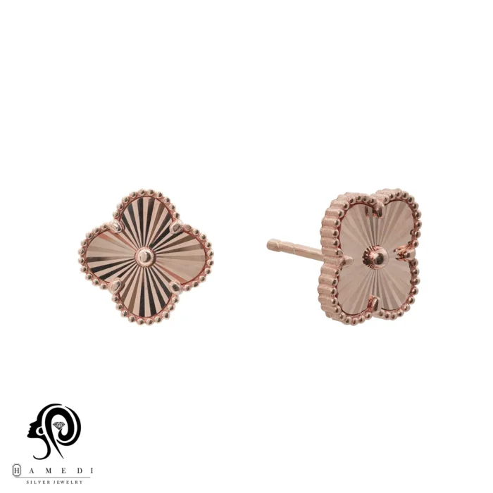 گوشواره نقره زنانه ونکلیف میخی مدل EE T22 R