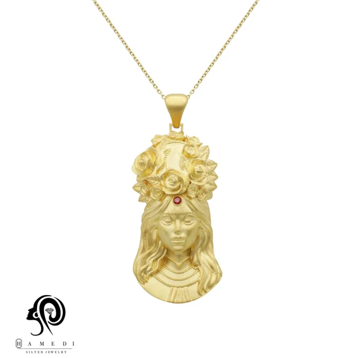 مدال نقره زنانه ملکه طلایی مدل MIV B1 T