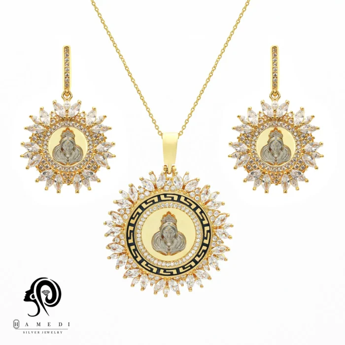 نیم ست نقره زنانه ورساچ الزابت مدل NI K10 T