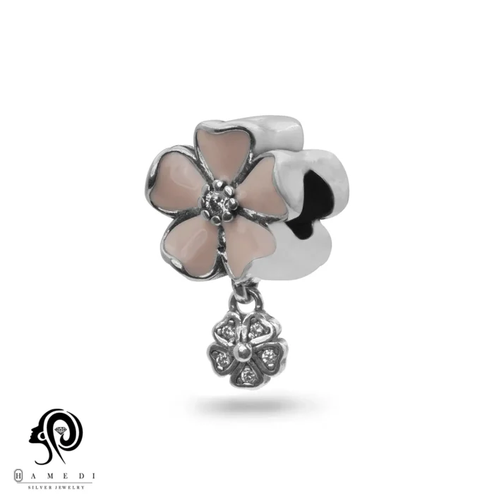 چارم پاندورا نقره طرح گل مدل PCH 110