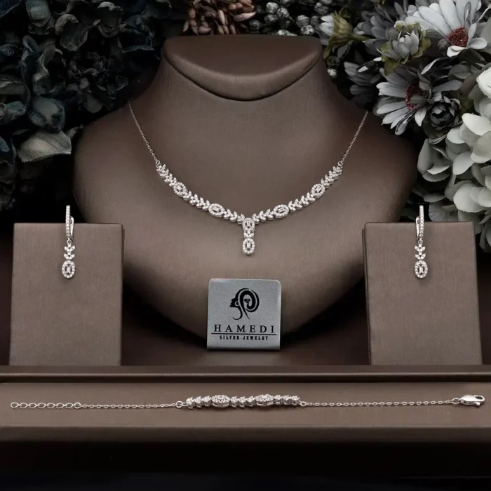 سرویس نقره شیک زنانه مجلسی مدل SIC E14