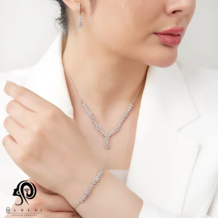 سرویس نقره شیک زنانه مجلسی مدل SIC E14