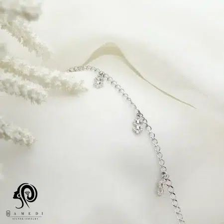 پابند نقره زنانه طرح دلار مدل AI B4
