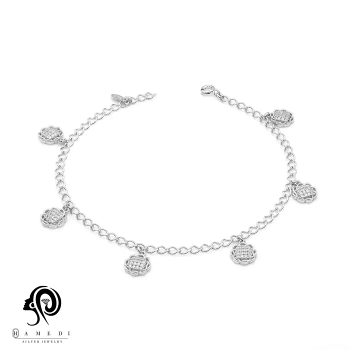 پابند نقره زنانه اسپرتی شیک مدل AI B5