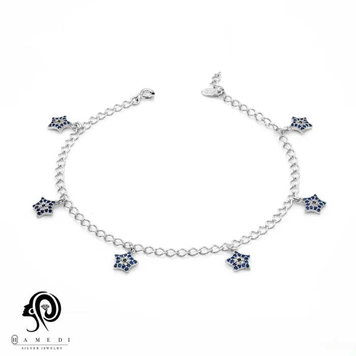 پابند نقره زنانه طرح ستاره مدل AIH B1