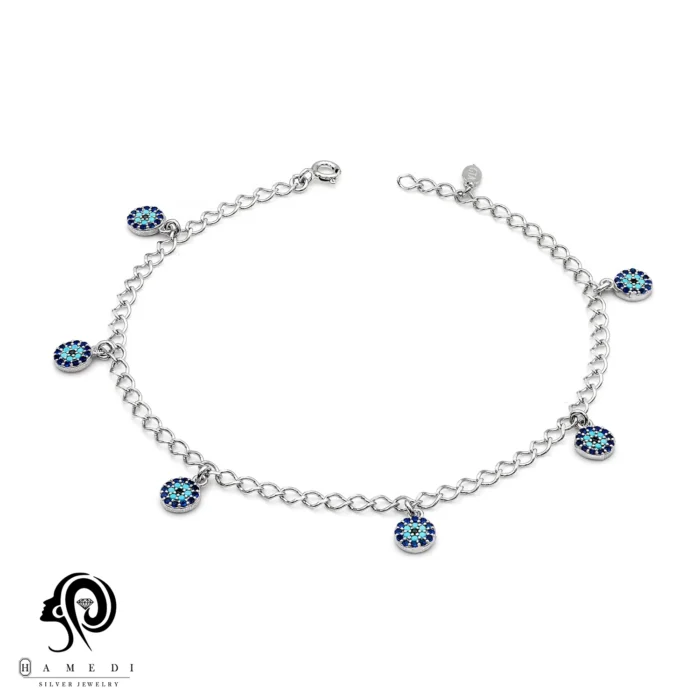 پابند نقره زنانه چشم نظر مدل AIH B3