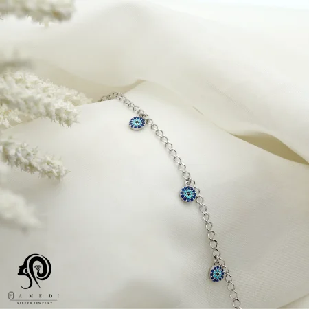 پابند نقره زنانه چشم نظر مدل AIH B3
