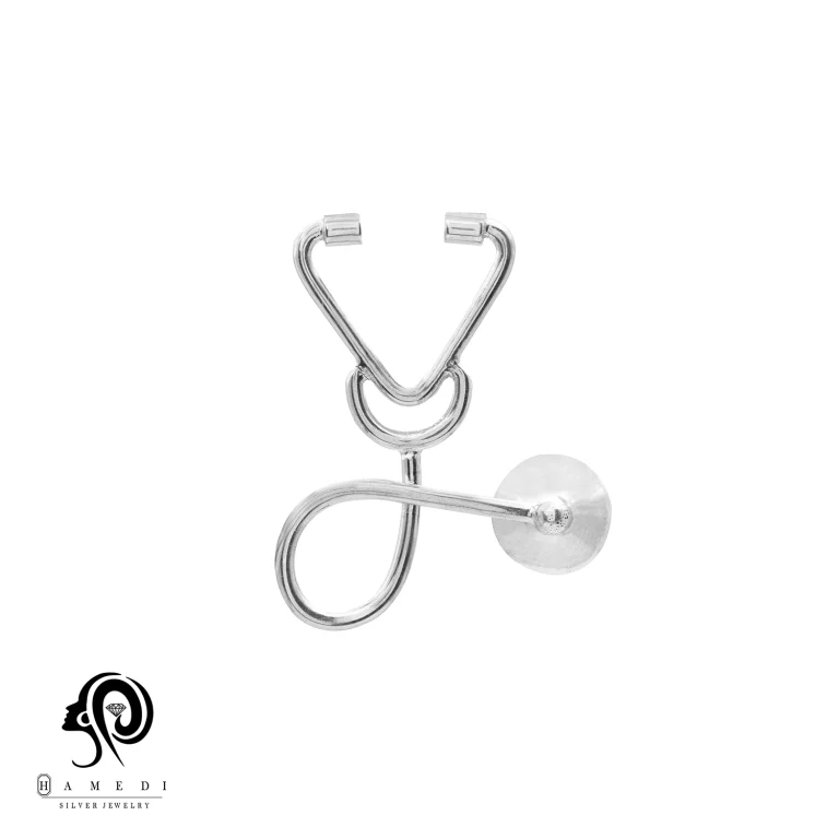 گل سینه نقره زنانه گوشی پزشکی مدل OI T1