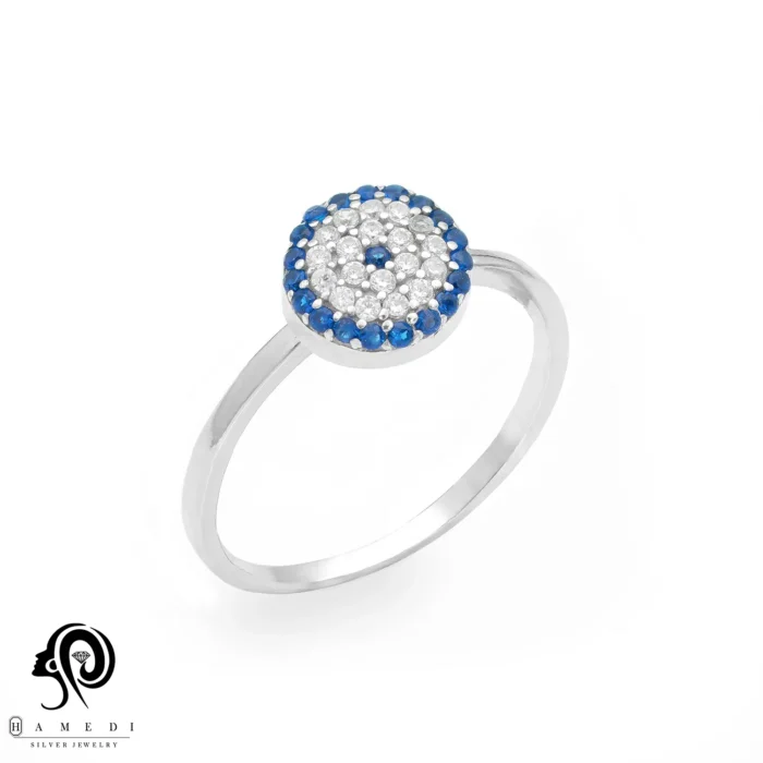 انگشتر نقره زنانه چشم نظر مدل RIH B12