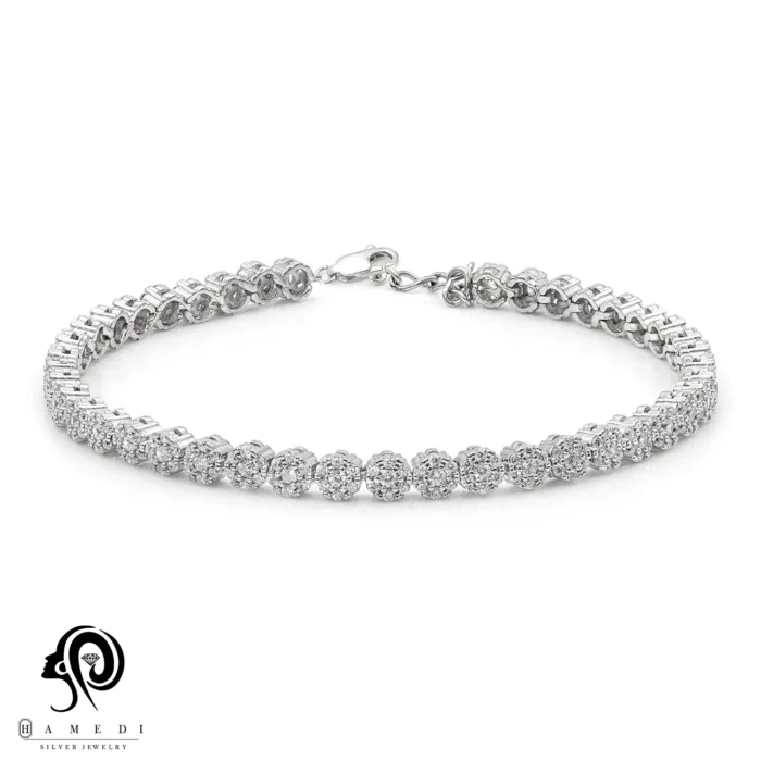 دستبند نقره زنانه مجلسی فلاور مدل BI F49