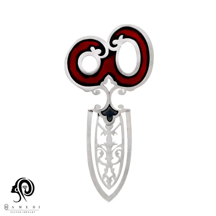 نشان کتاب نقره بوکمارک قیچی مدل BMIM 2