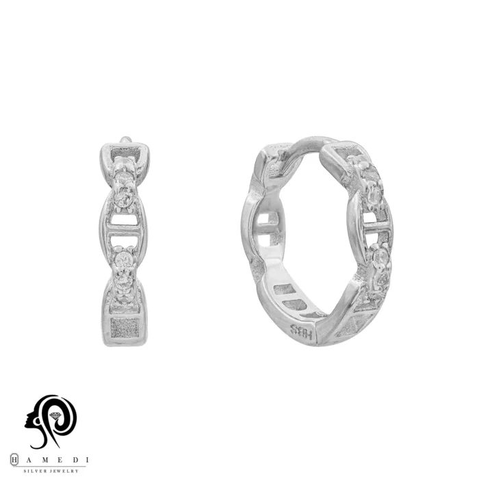 گوشواره نقره زنانه طرح T مدل EE B119