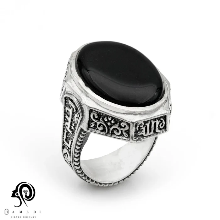 انگشتر عقیق یمنی مردانه نقره مدل RIM AY2