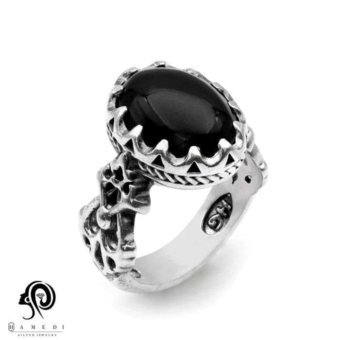 انگشتر اونیکس نقره مردانه اصل مدل RIM ON22