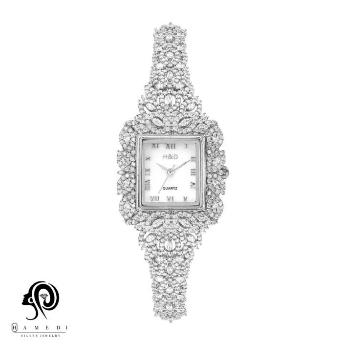 ساعت نقره زنانه صفحه مستطیلی مدل WI K43 K1