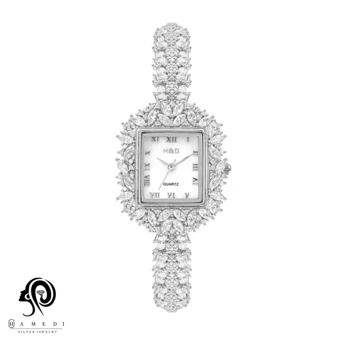 ساعت نقره زنانه صفحه مستطیلی مدل WI K46 K1