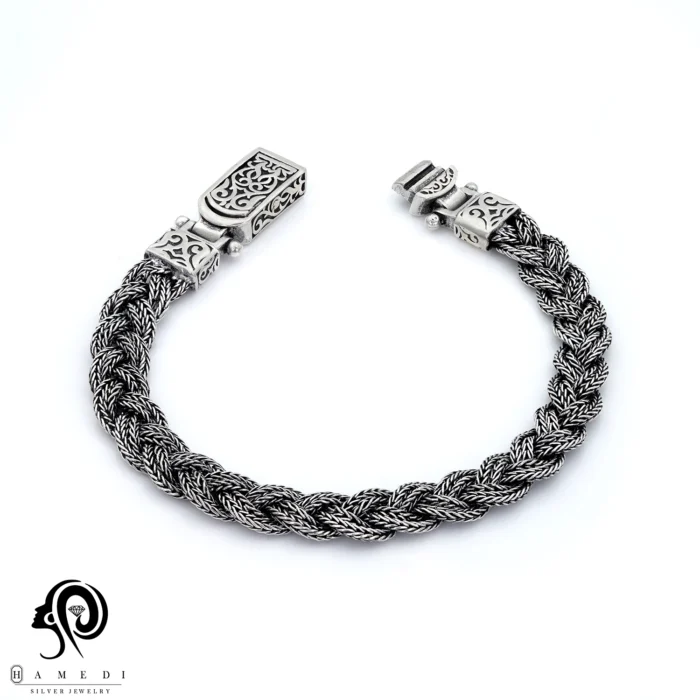 دستبند نقره مردانه بافت ترک مدل BEM T110 T