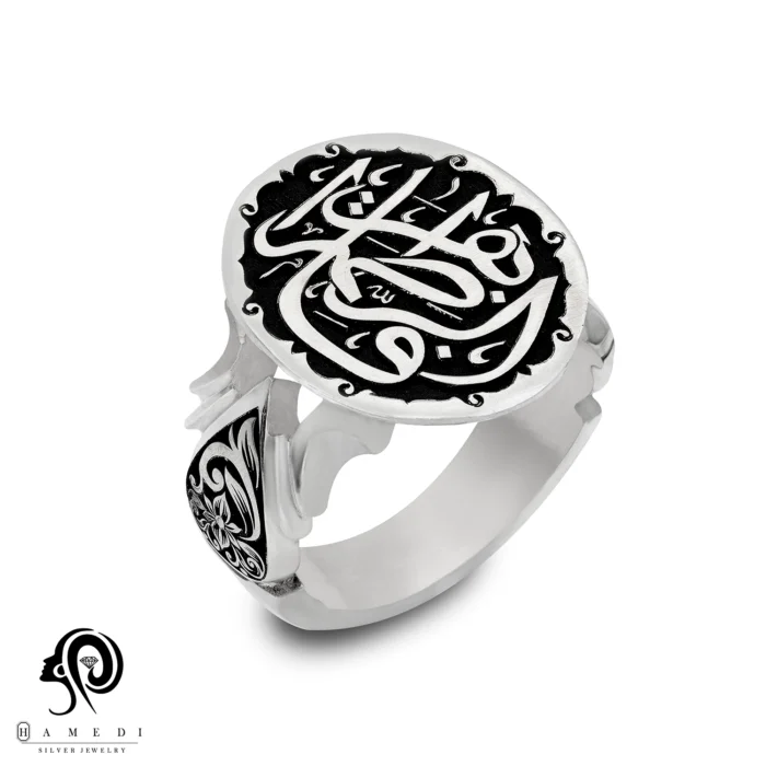 انگشتر نقره مردانه تراش فاطمه الزهرا مدل RIM T4