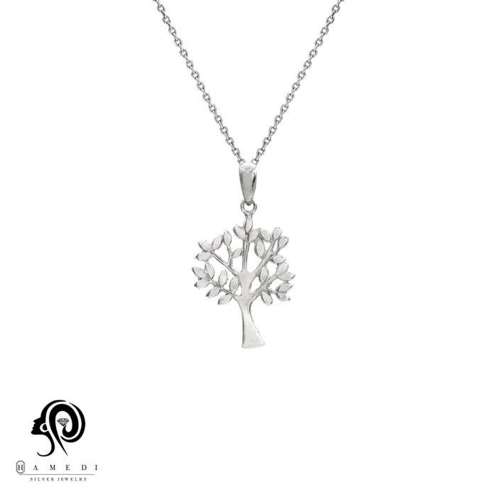 مدال نقره زنانه طرح درخت مدل MI T24