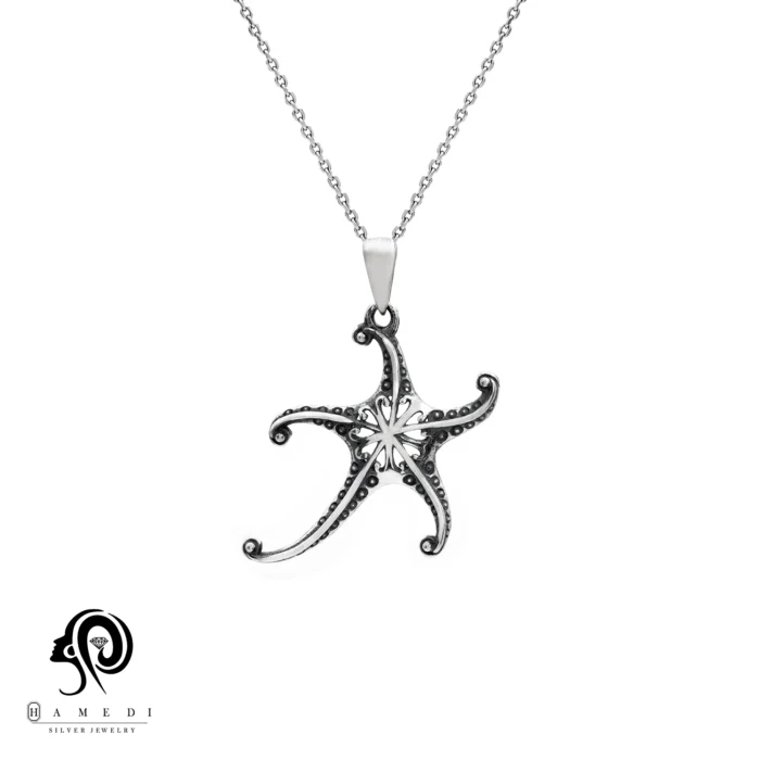 مدال نقره اسپرت طرح ستاره دریایی مدل MI T35