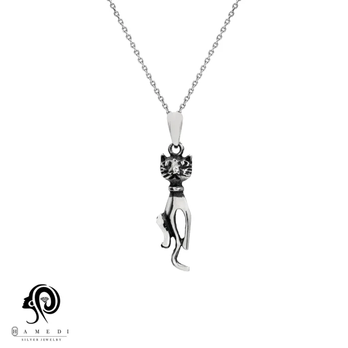 مدال نقره اسپرت طرح گربه مدل MI T41