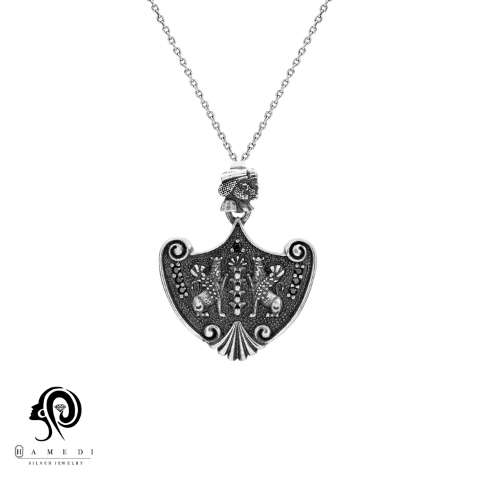 گردنبند نقره کوروش کبیر مدل MI T47