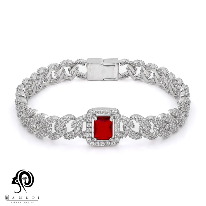 دستبند نقره زنانه جواهری کارتیه مدل BI R22